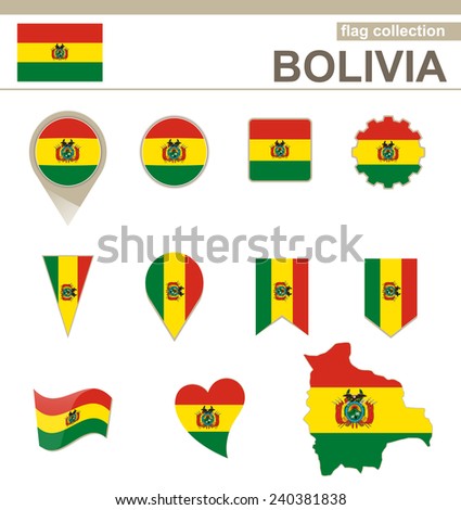Bolivia Flag Collection, 12 versions