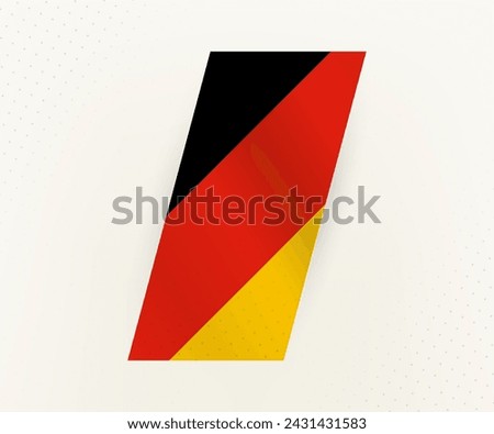 Abstract modern vertical flag of Germany on beige background with dots. Flag for different types of design.