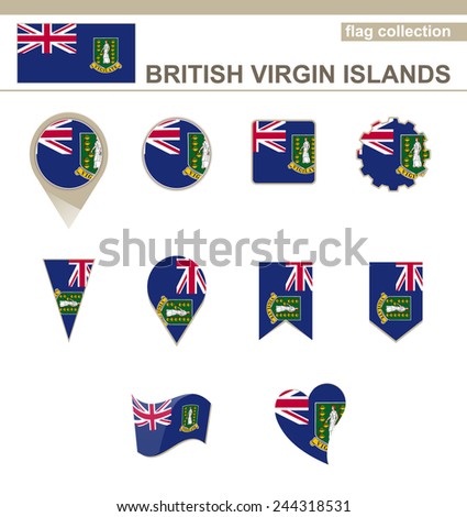 British Virgin Islands Flag Collection, 12 versions