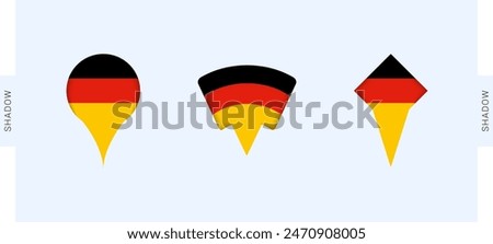 Germany Map Markers Set. Perfect for projects related to Germany, travel, geography, and international representation. Vector collection.