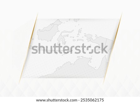 East Timor Map in Blue with Gold Framed Accents. Modern Vector Map of East Timor. Vector Illustration.