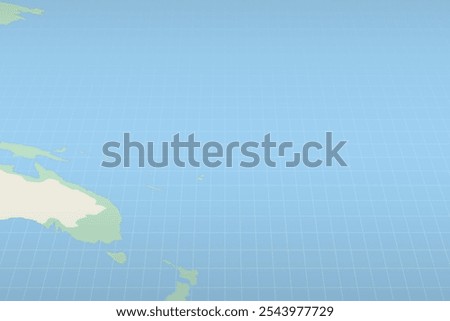 Kiribati highlighted on a detailed map, geographic location of Kiribati. Vector Map.