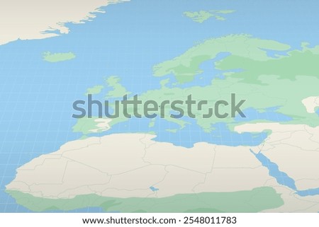 Liechtenstein highlighted on a detailed map, geographic location of Liechtenstein. Vector Map.