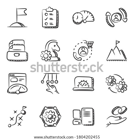 Unique Business and Finance Icons in Line Style 