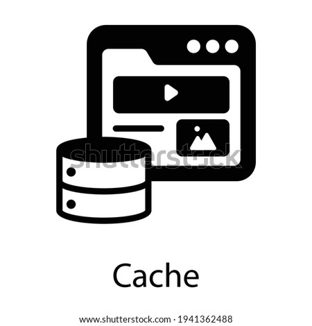 Cache memory icon editable filled vector 