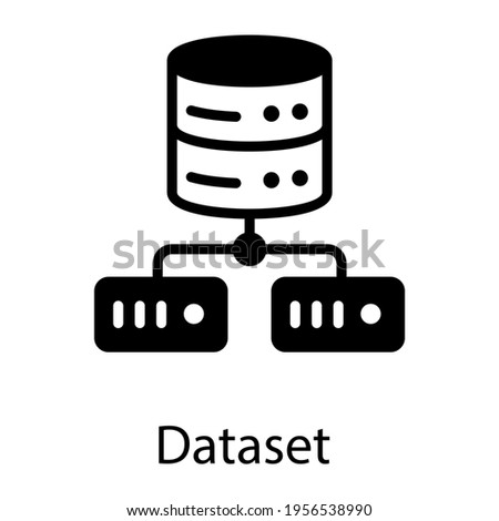 An icon of dataset with editable design