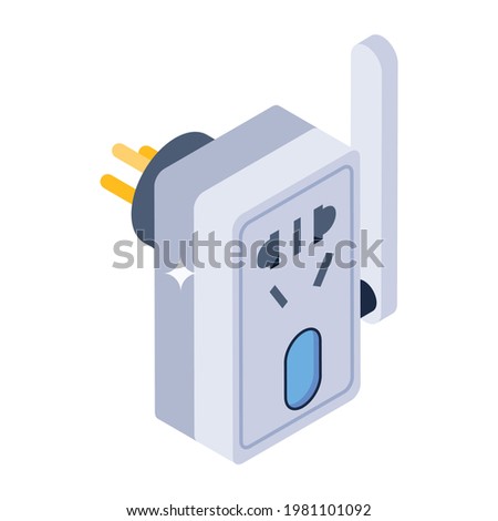 Editable isometric style of changeover, circuit breaker control panel 