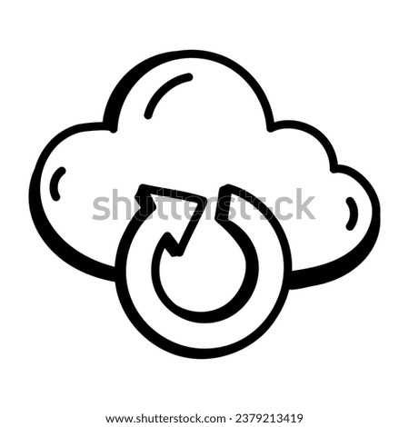 An icon of cloud reload in modern design 