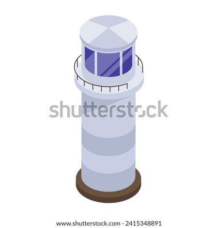 A watchtower icon in isometric design 