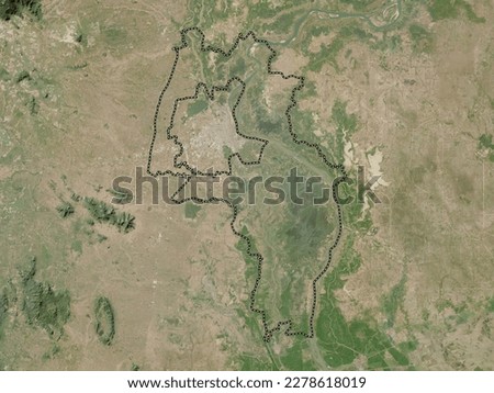 Kandal, province of Cambodia. Low resolution satellite map Stock fotó © 
