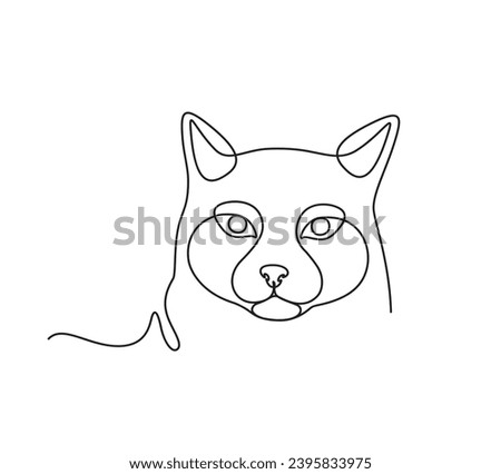 Cat one line art illustration, Scratch , black drawing, dog, pet lint art , tatto