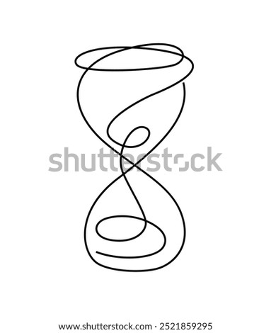 Hourglass one line art illustration victor art 