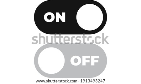 On off icon vector. Switch button sign
