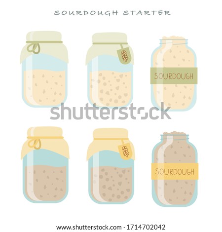 Similar – Image, Stock Photo Sourdough set to rise in a bowl, top view