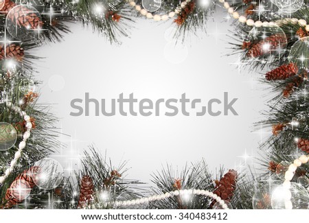 Christmas Background Isolated On White Stock Photo 340483412 : Shutterstock