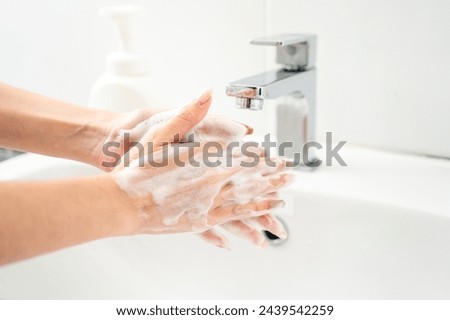 Similar – Image, Stock Photo Washing hands