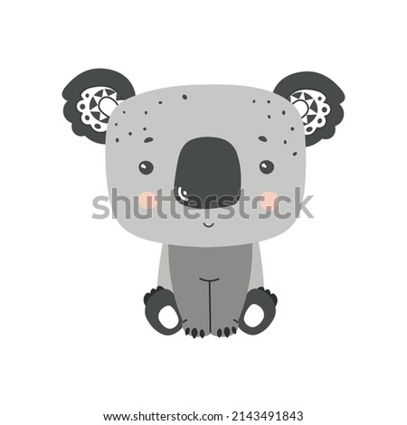 Cute coala kids vector illustration
