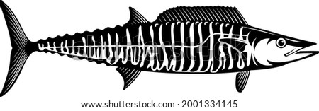 Wahoo fish vector fishing logos