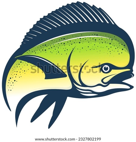 MAHI MAHI FISH VECTOR FOR FISHING LOGO COMPANY