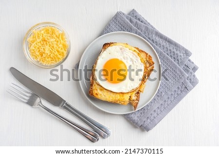 Similar – Image, Stock Photo croque madame Cheese Bread