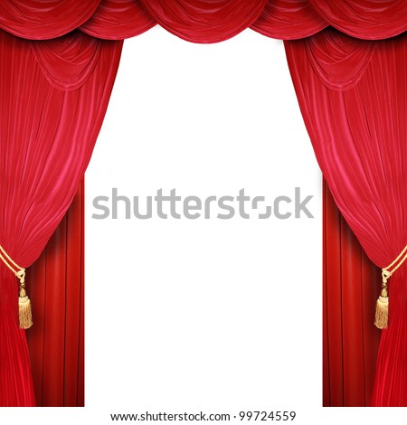 Red curtain of a classical theater