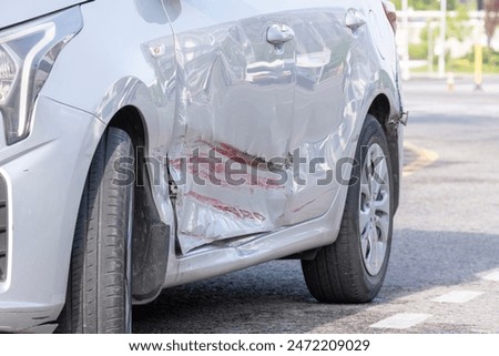 Similar – Image, Stock Photo Car door after a traffic accident