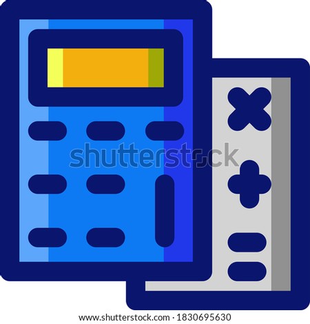 a calculator icon with the summation paper on the background