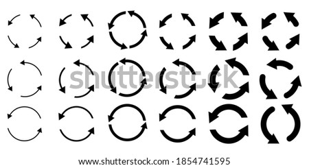 Circular arrows, great design for any purposes. Abstract button with circular arrows. Stock image.