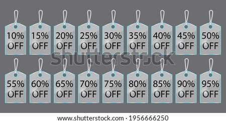 Transparent discount price tags. Discount sale. Sale bubble coupon. Stock image. Vector illustration. EPS 10.