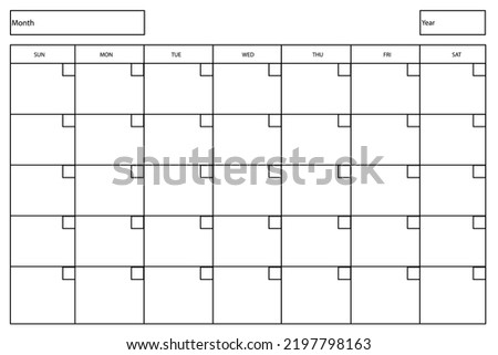 Sketch empty calendar. Line drawing. Vector illustration. Stock image. 