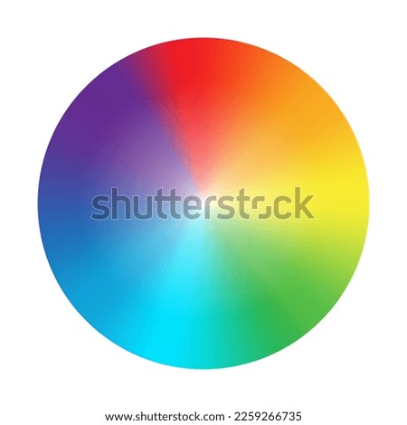 Round color palette. Rainbow gradient. Vector illustration.
