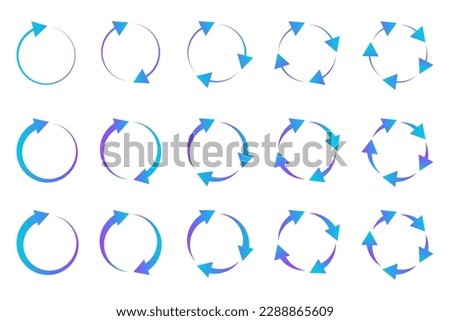 Circular arrows. Round shape. Vector illustration.