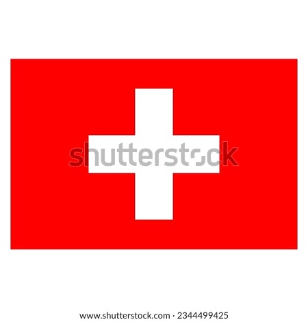 Switzerland flag national logo. Switzerland symbol. Vector illustration. Eps 10.