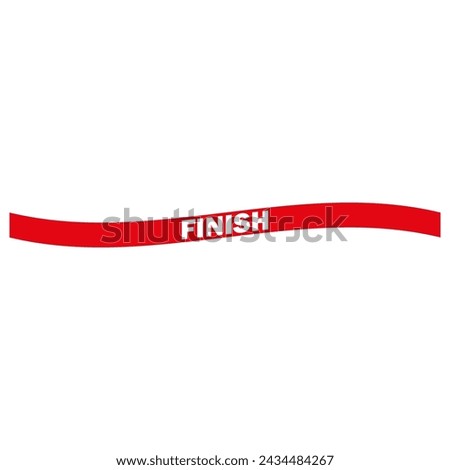 PrintRed Finish Line Ribbon on White Background. Vector illustration. EPS 10.