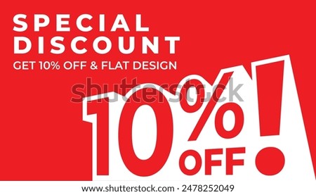 Special discount get 10% off, Flat and perspective design