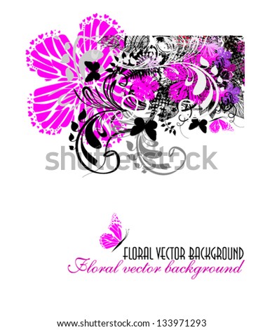 background with purple flowers