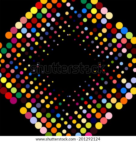 frame of bright colored circles. colorful background. Raster