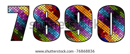 vector illustration of numerals