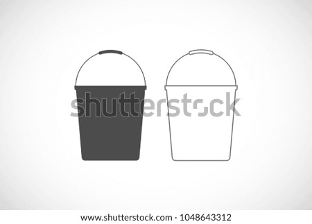 bucket outline icon