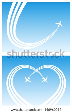 plane in sky business background