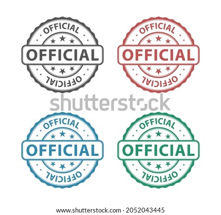 rubber stamp official icon isolated on white background