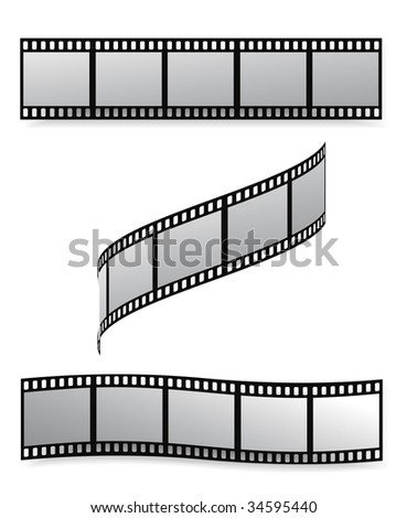 vector film strip with empty frames