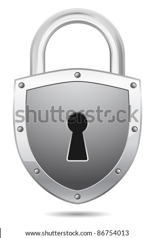 padlock - shield design