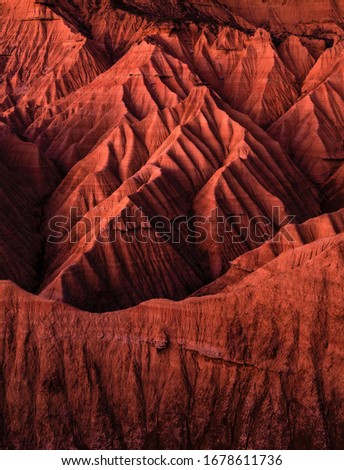 Similar – Image, Stock Photo Iconic mountain on Bardenas Reales in Navarra, Spain