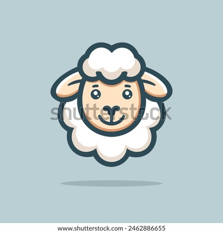 Sheep icon, animal head. Lamb symbol. Vector illustration