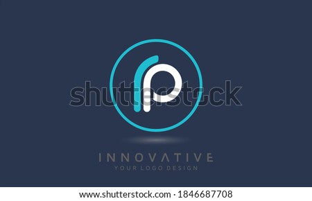 Letter RP in circle, Abstract Colorful Logo Design Elements Stock fotó © 