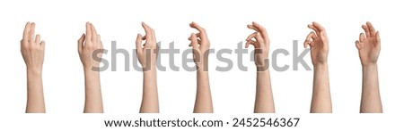 Similar – Image, Stock Photo Womans hand holding a syringe