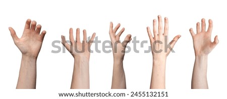 Similar – Image, Stock Photo a female hand holds an electronic tablet and five yellow virtual stars above the screen. User rating of the application, service. Quality Rating