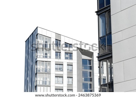 Similar – Image, Stock Photo Facades of dwelling buildings in residential district