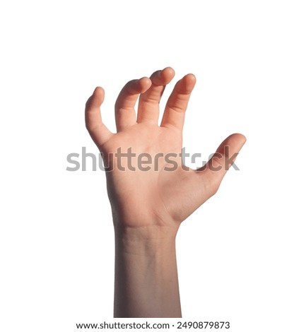 Similar – Image, Stock Photo Little girl attacked by a dog